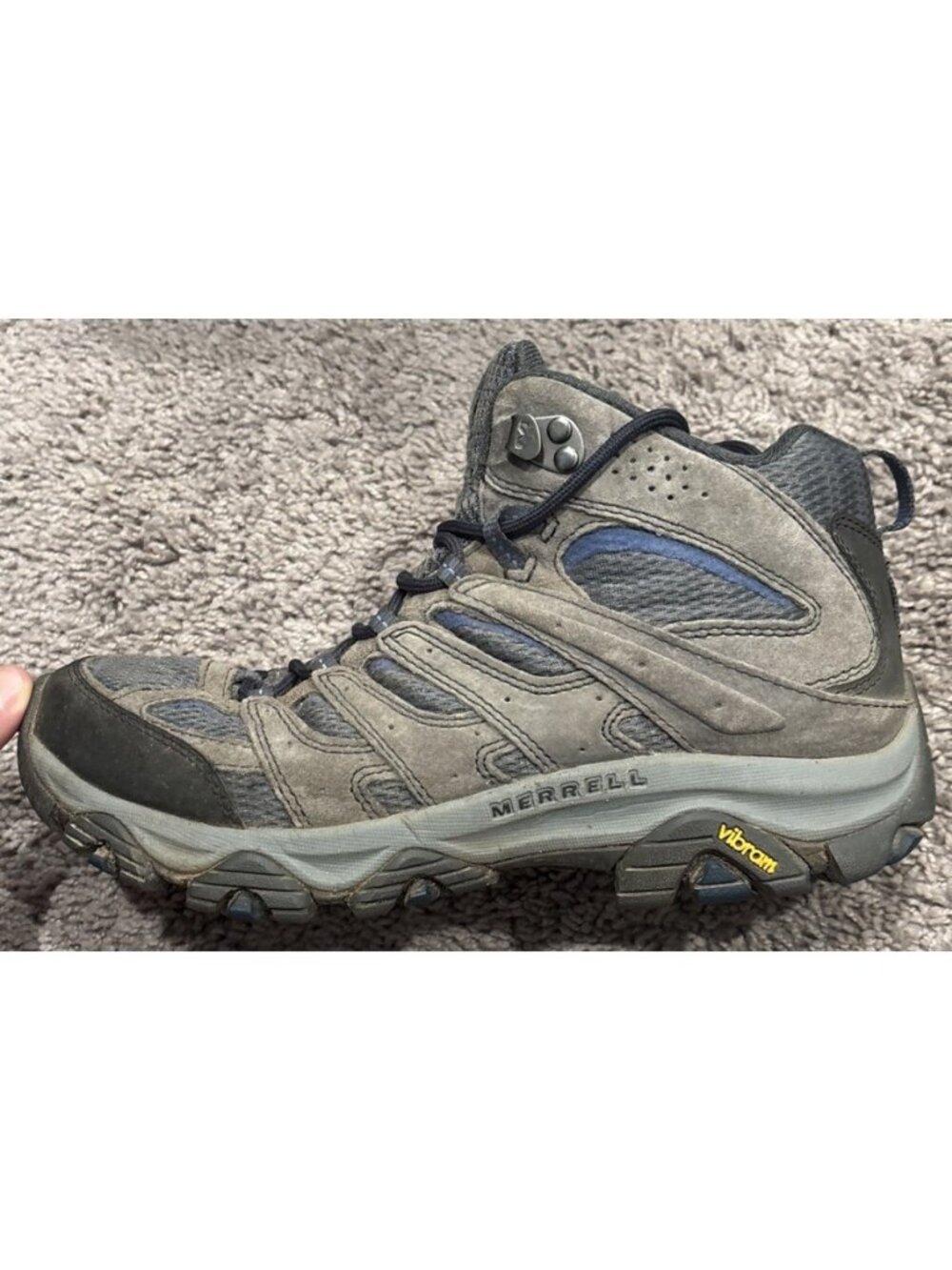 Merrell Moab 3 Mid Men's 9 Wide Granite Hiking Boots Vibram J035865W